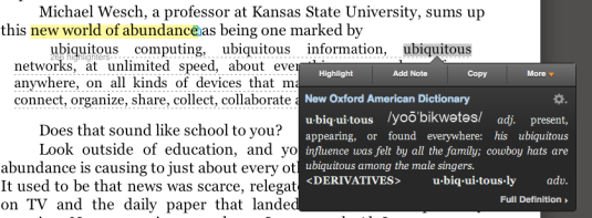 Kindle Dictionary (Richardson, 2012, Location 96)
